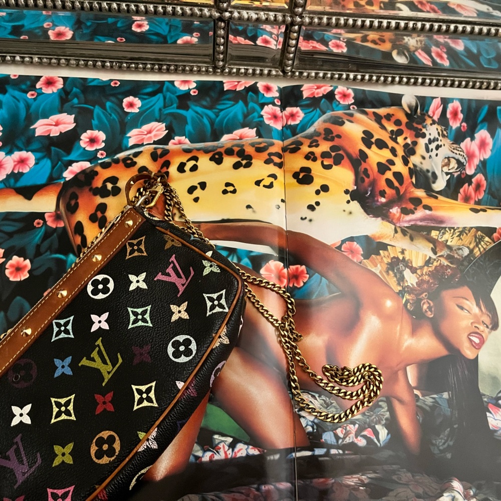 Louis Vuitton X Murakami Multicolore Pochette Noir - Picture 1 of 16
